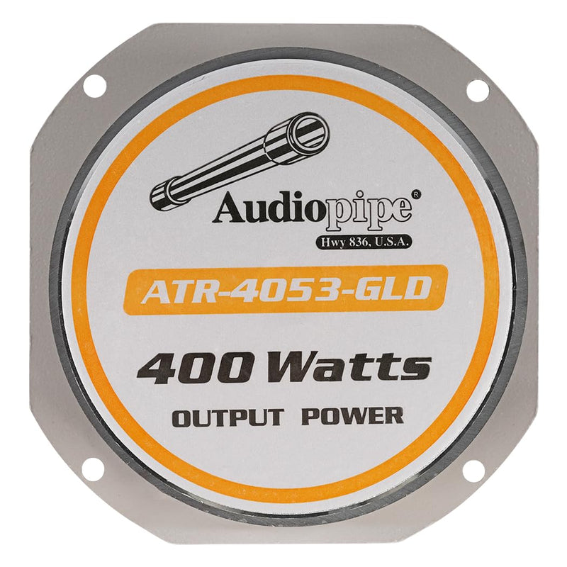 Audiopipe Eye Candy 4" Gold 400 Watt 4-8 Ohm Super Tweeter ATR-4053-GLD