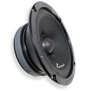 6.5” low mid frequency loudspeaker with sealed back steel basket, 125W RMS power handling, and clean midbass performance for vehicle audio systems.  Speaker Side View