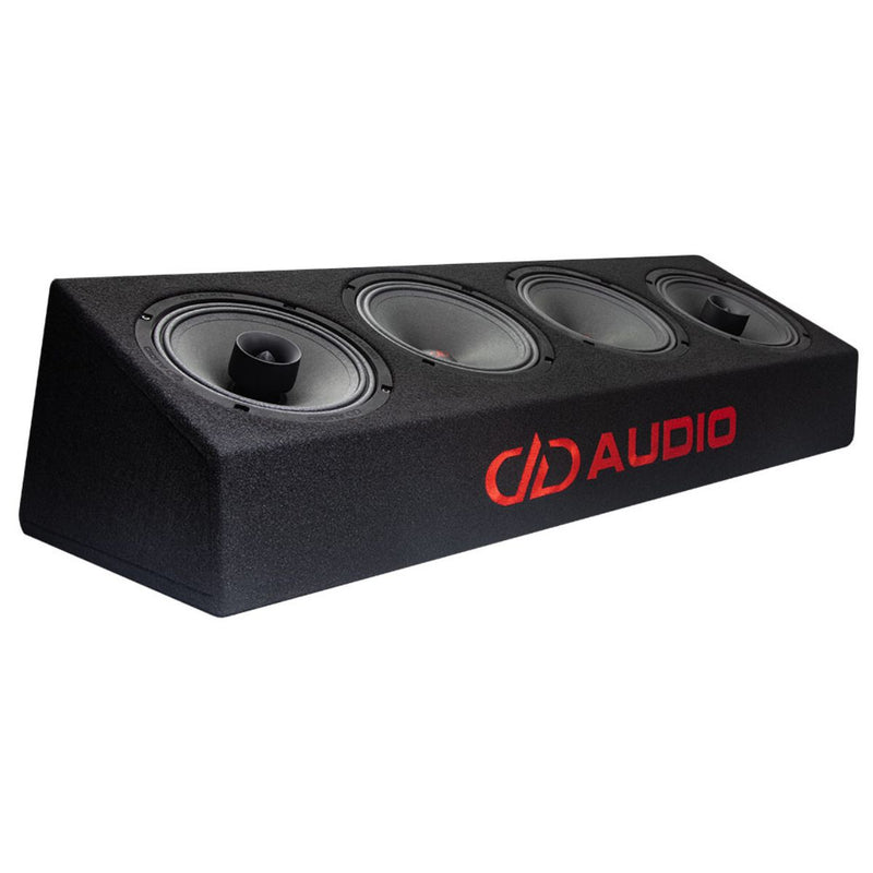 Experience powerful full-range sound with the DD Audio LE-VO-MX208.4 8" Loaded Plank. Voice optimized, portable, and built to perform anywhere. Side Angle View