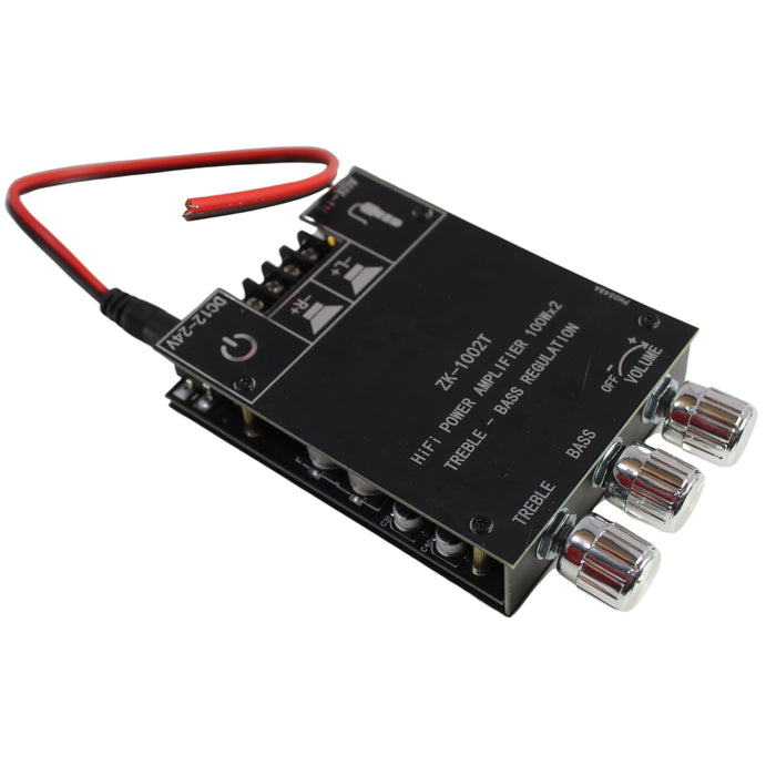 ZK-1002T Bluetooth 200 Watt 2 Channel Amplifier Board for B2 RC2 AUX/BT Inputs