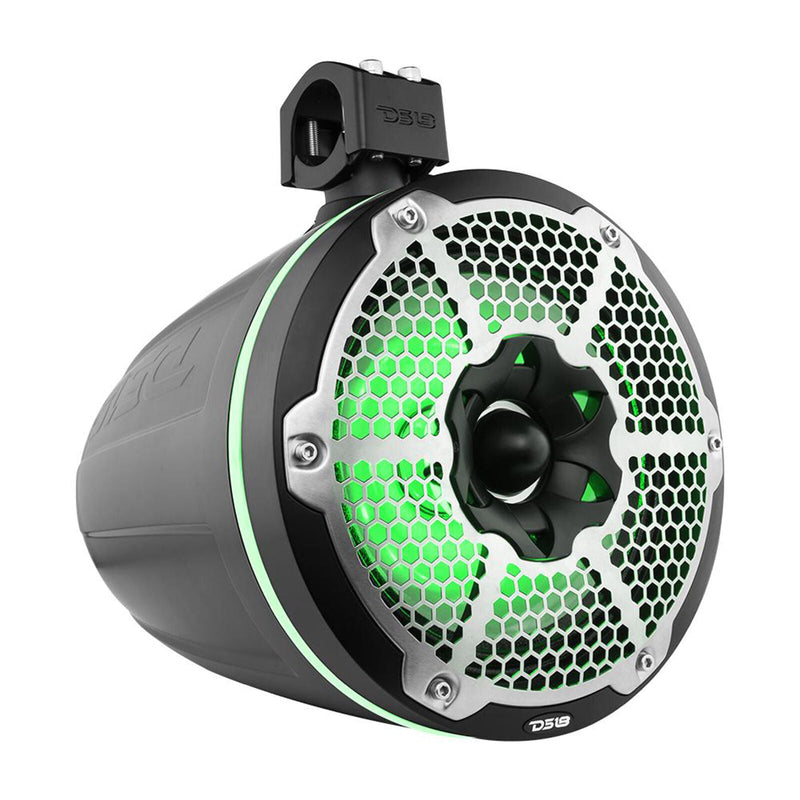 Pair of DS18 Hydro NXL-X10TPNEO/BK 10" 900W 4 Ohm RGB LED Marine Tower Speakers