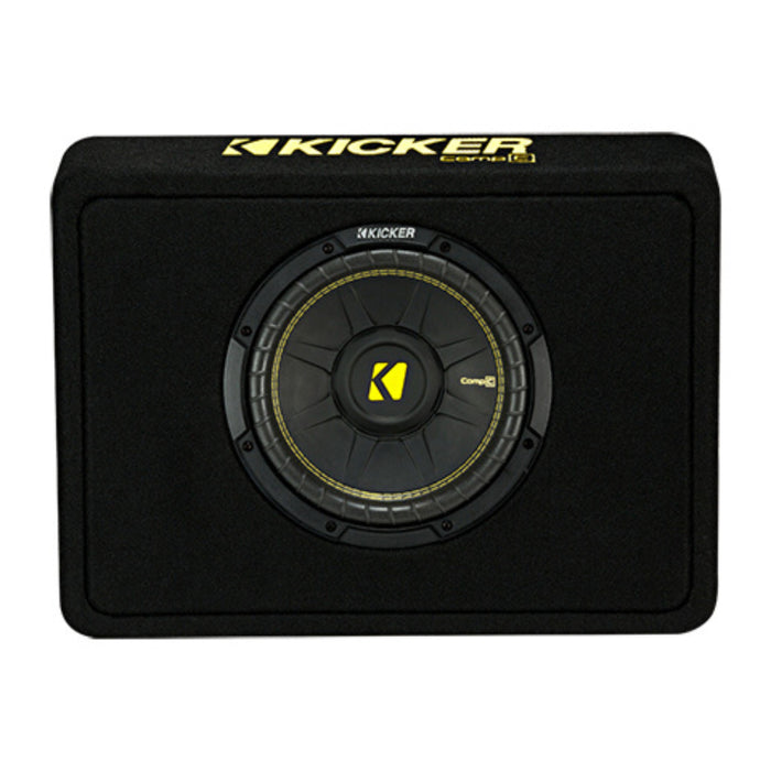 Kicker CompC Series Single 10" 300W RMS 2-Ohm Loaded Subwoofer Enclosure