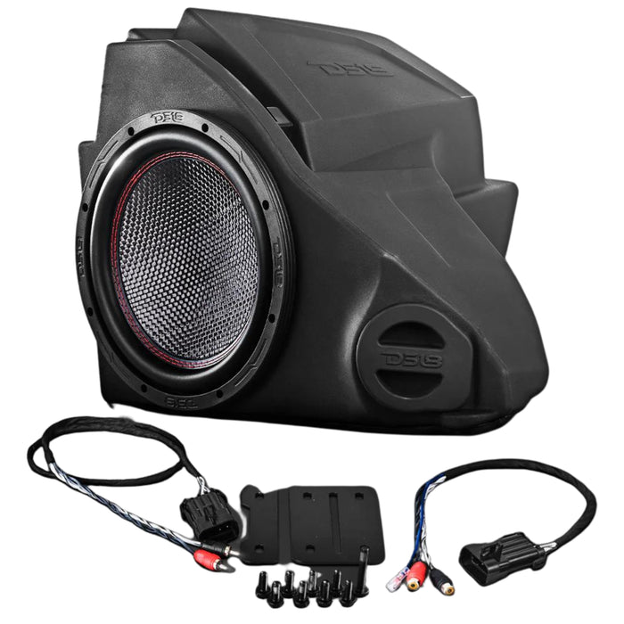 DS18 10" 1200W Carbon Fiber Subwoofer Loaded Glove Box Enclosure For RZR 2014-22
