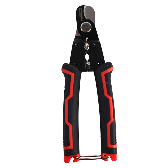 7" Heavy-Duty Carbon Steel Cable Cutter/Stripper with Non-Slip Ergonomic Grip