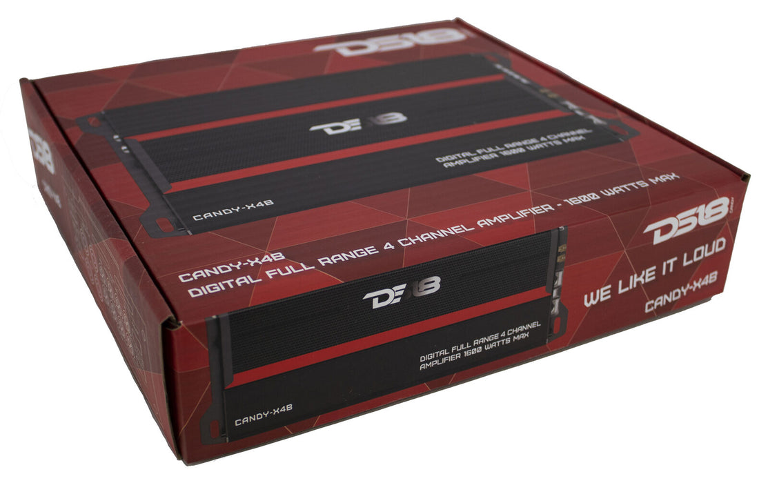 DS18 Car Audio 1 Channel Amplifier 3000W Digital Monoblock Class D Candy-XXL1B