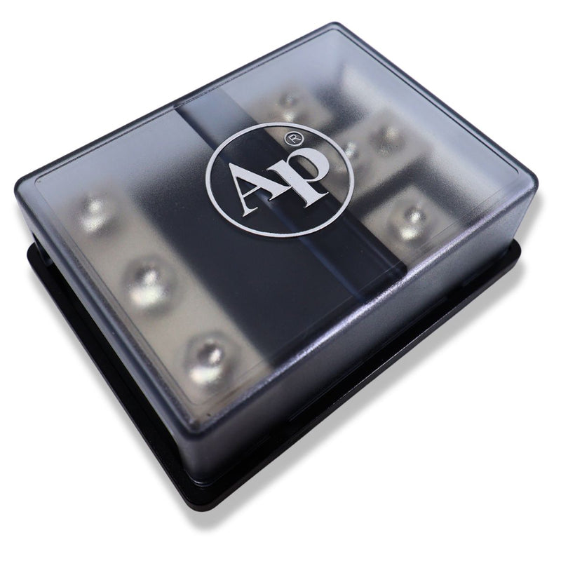 Audiopipe 3-position ANL Fused Distribution Block 34040-ANL1/0-4 Gauge in/out