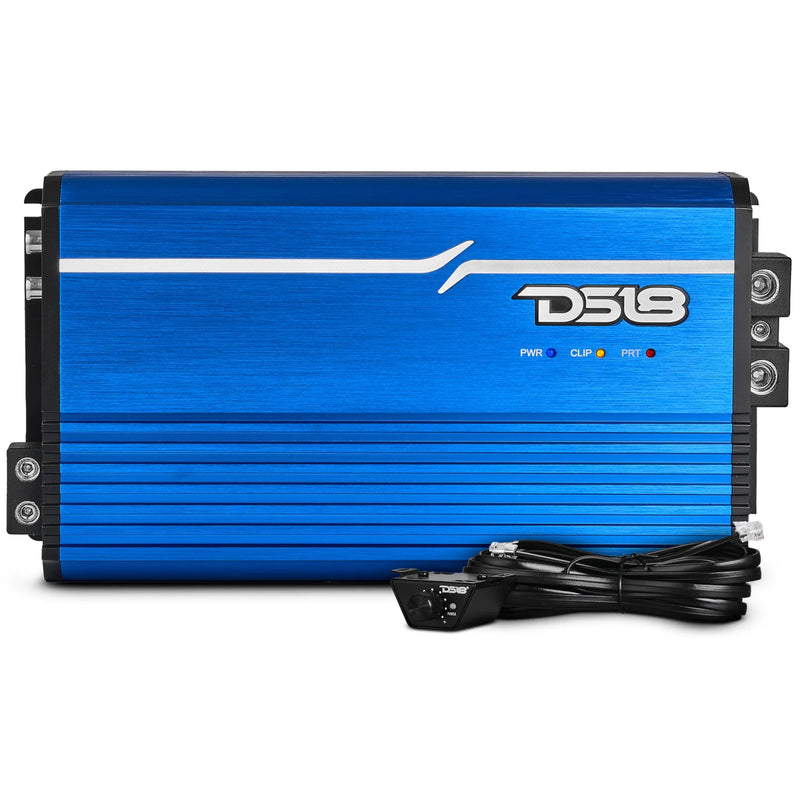 DS18 FRP Monoblock 3500W 1-Ohm Full-Range Class-D Amplifier Red/Blue/Titanium
