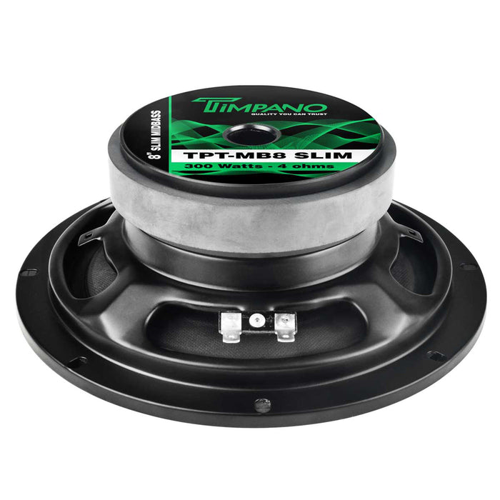 Timpano 8 Inch 300W 8 Ohm Mid Bass Shallow Mount Loudspeaker TPT-MB8-8 SLIM