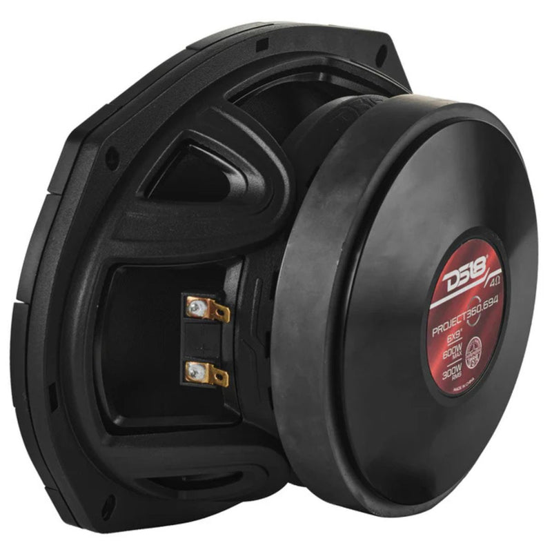 6x9" 300 W RMS 4 Ohm Mid-High Loudspeaker DS18 PROJECT360 Rotating Recone Design