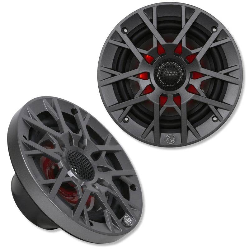 6.5" 100W RMS Coaxial 2-Way Marine Speakers Pair w/ RGB LED Lights  | APSW-654SP