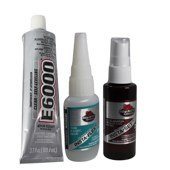 Subwoofer Recone Kit, 3.7oz Clear Medium Viscoscity E6000 & 3/4oz CA Glue Kit