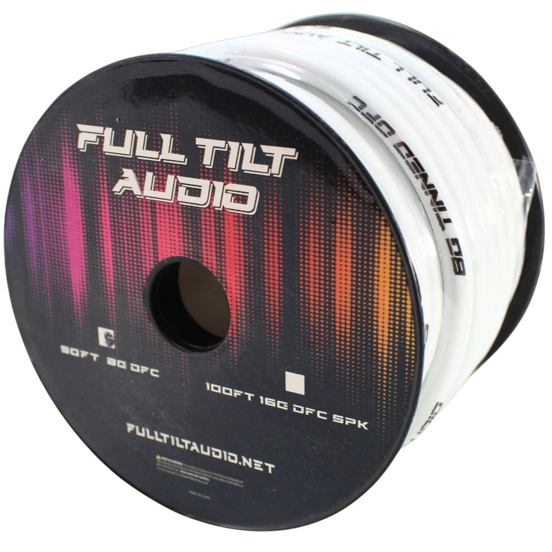 Full Tilt Audio 8 Gauge Tinned Oxygen Free Copper Power/Ground Wire White Lot