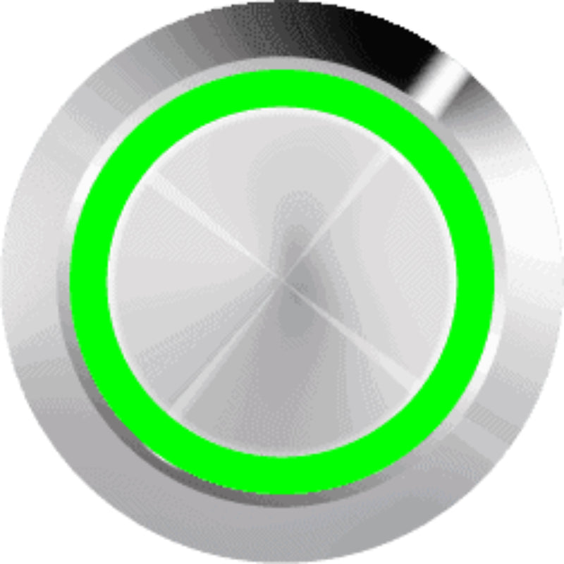 Sparked Innovations Aluminum Latching Push Button Switch w/Halo Ring LED SPDT