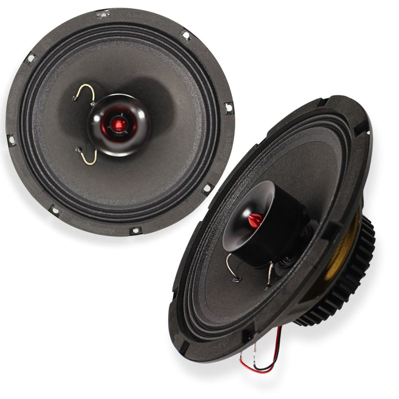 8" 150W RMS 4-Ohm NEO Hybrid Coaxial Loudspeaker Pair W/1" Tweeter AP-APMB-CX800