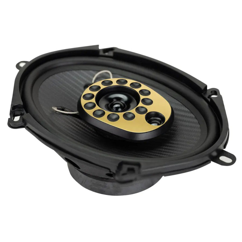 2 Pairs of 5″x7" / 6″x8″ 4-Ohm Speakers w/ 4 channel 740W Class D RGB Amplifier