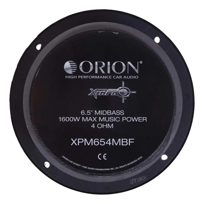 6.5" 400 Watt RMS Pro Car Audio 4-Ohm Midbass Speakers Orion XTR Series Pair