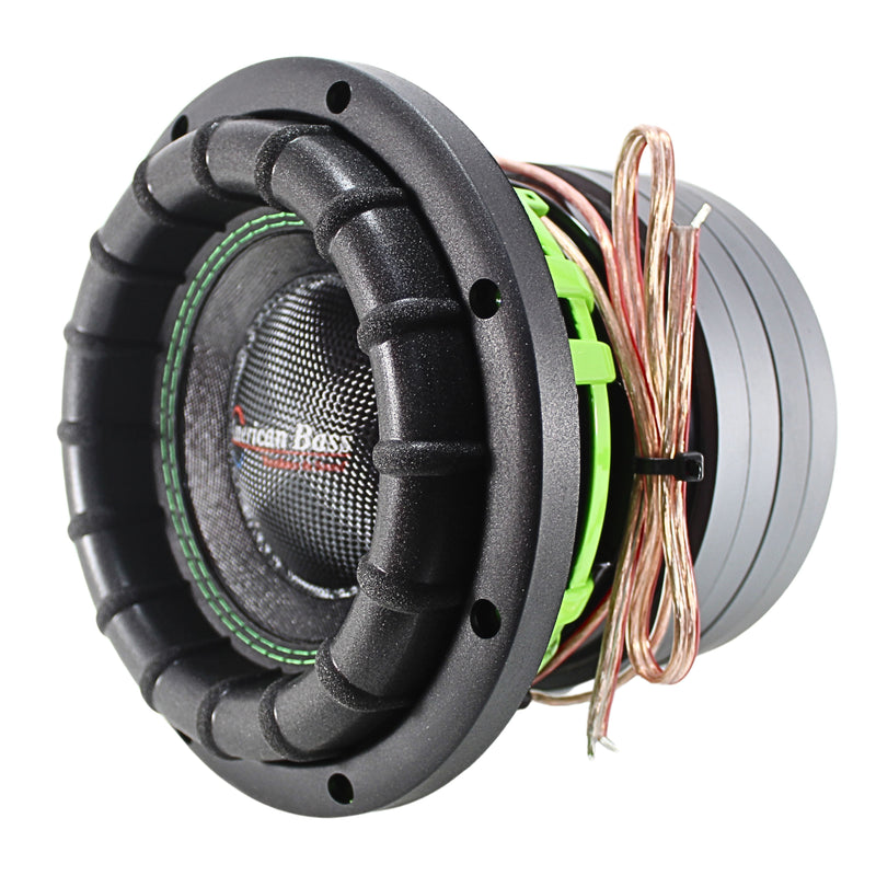 American Bass Godzilla Green/Black 8" Dual 4 Ohm 1200W RMS Sub GODZILLA-8-D4