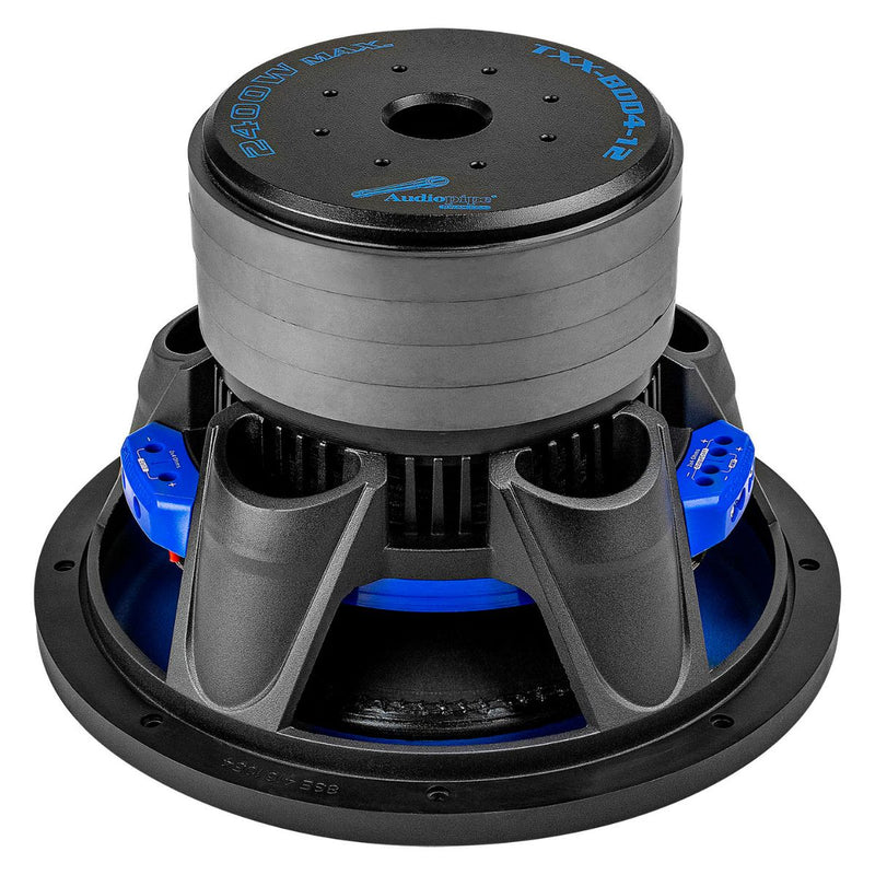 Audiopipe 12" Subwoofer 1200W RMS Dual 4 Ohm 4- Stack Magnet TXX-BDD4-12