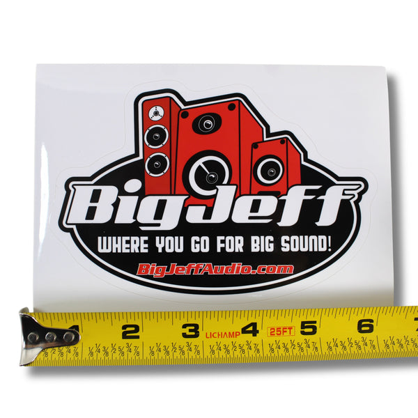 Official Big Jeff Audio Logo 6" Premium Vinyl Sticker – Next-Gen Edition