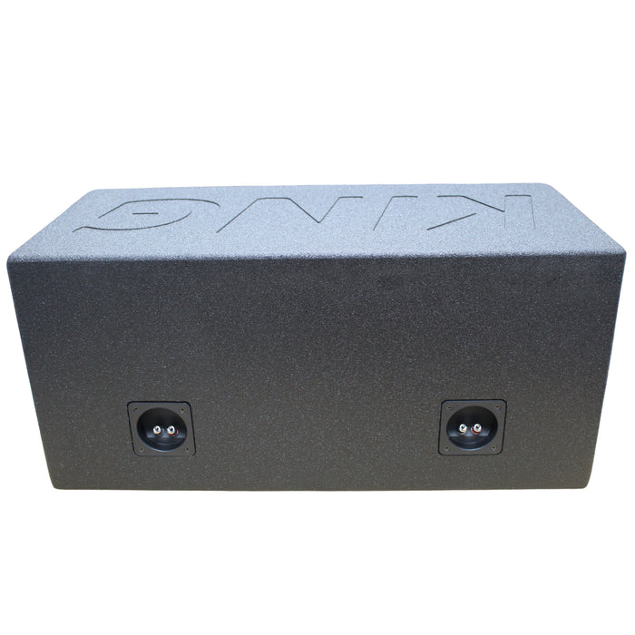 King Boxes Dual 8" Ported Universal Subwoofer Box Sprayed AK-8DV