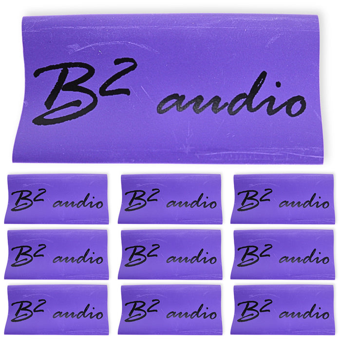 B2 Audio 10 Pack of 0 Gauge Purple Heat Shrink with B2 Audio Logo