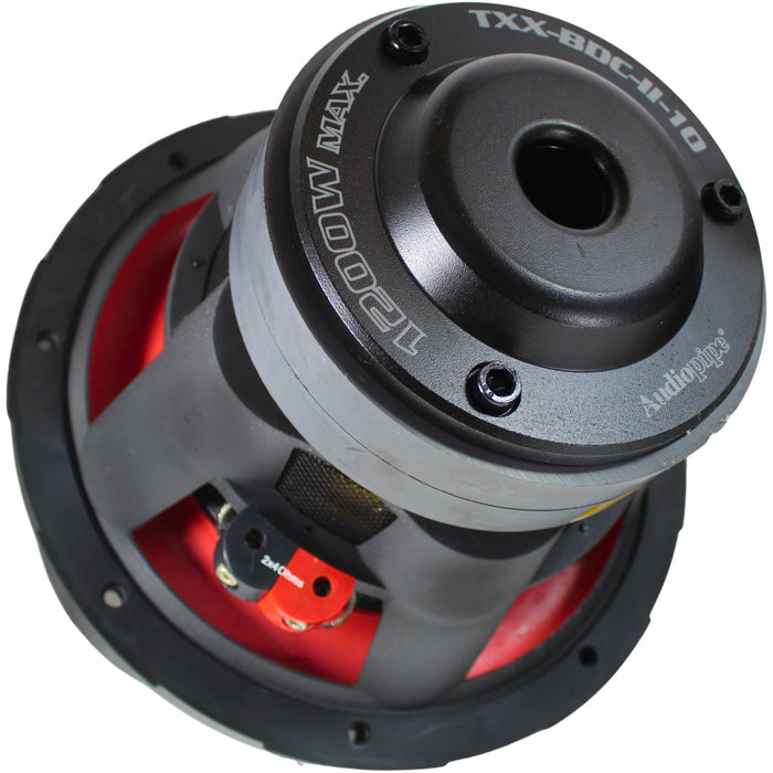 Audiopipe TXX-BDC 10" 600W RMS 4-Ohm DVC Double Stack Composite Cone Subwoofer