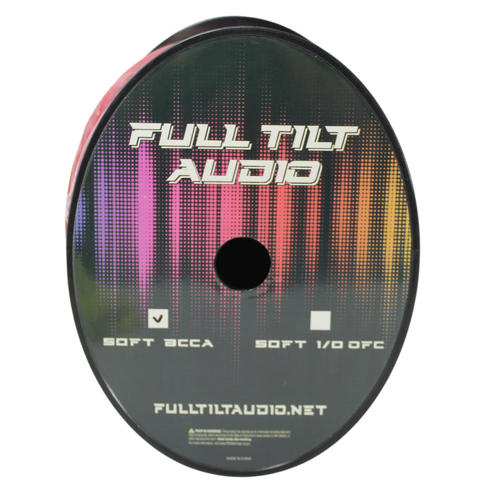 Full Tilt Audio 1/0 Gauge Copper Clad Aluminum Power/Ground Wire Red Lot