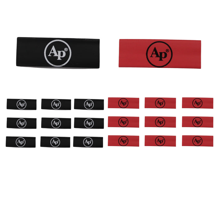 4 Gauge 3:1 Heat Shrink with Audiopipe Logo Black/Red 20 Pack