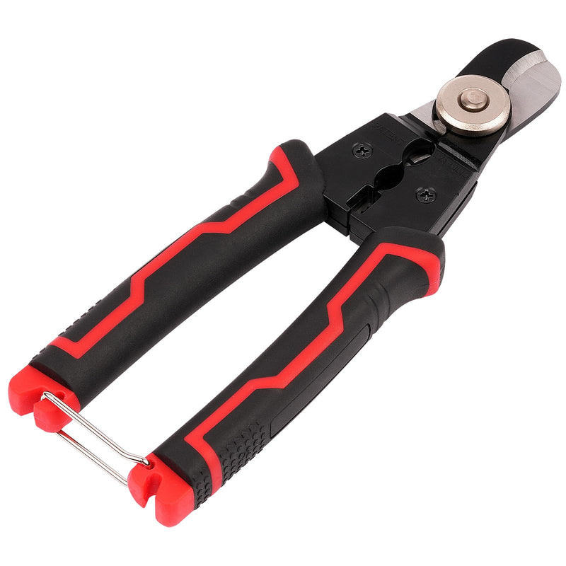 7" Heavy-Duty Carbon Steel Cable Cutter/Stripper with Non-Slip Ergonomic Grip