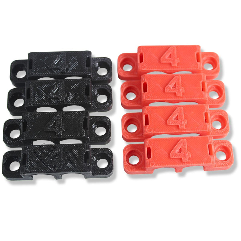 4 Gauge Cable Management Wire Comb Dual Slot Can Use w/ Cable Tie Red/Black