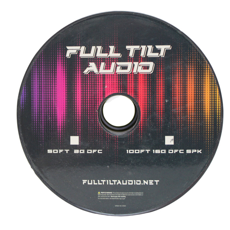Full Tilt Audio 16 GA Tinned OFC Speaker Wire Purple/Black Lot Cut By The Foot