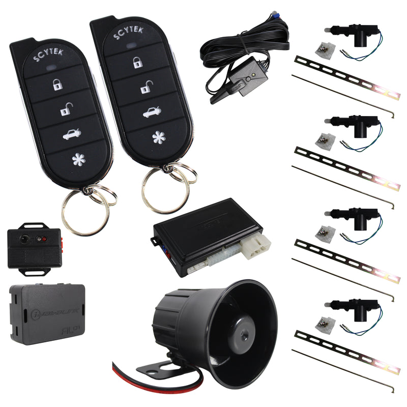 A4 5 Button Remote Engine Start, Keyless Entry, Security System w/ 2 Remotes