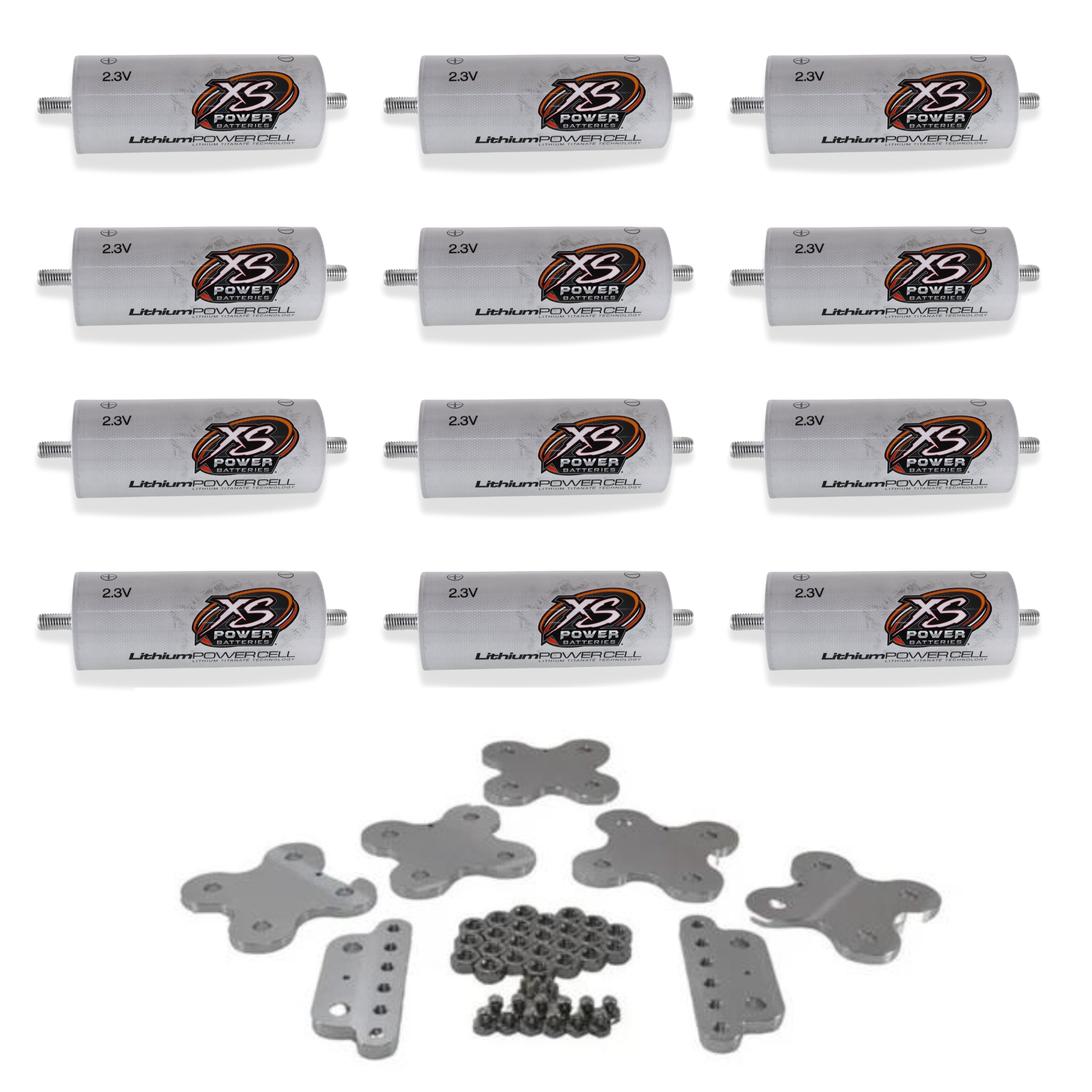 XS Power 12 Pack Kit 45 AH Lithium Cell Bank 2.3v Lithium Titanate
