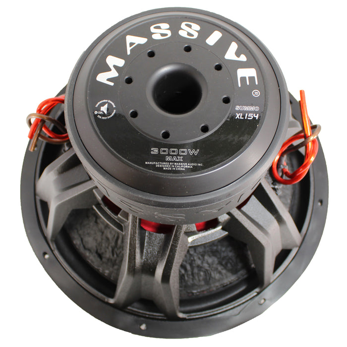 Massive Audio SUMMO XL Series 15" 3000W Dual 4 Ohm Subwoofer SUMMOXL154