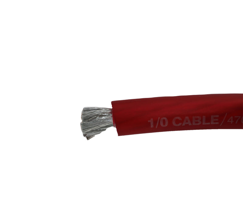 XS Power 1/0 AWG 100% Oxygen Free Copper XS Flex Power/Ground Wire Red Lot