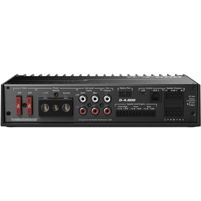 AudioControl 800 Watt 4 Channel Amplifier w/ Built-In DSP Matrix D-4.800