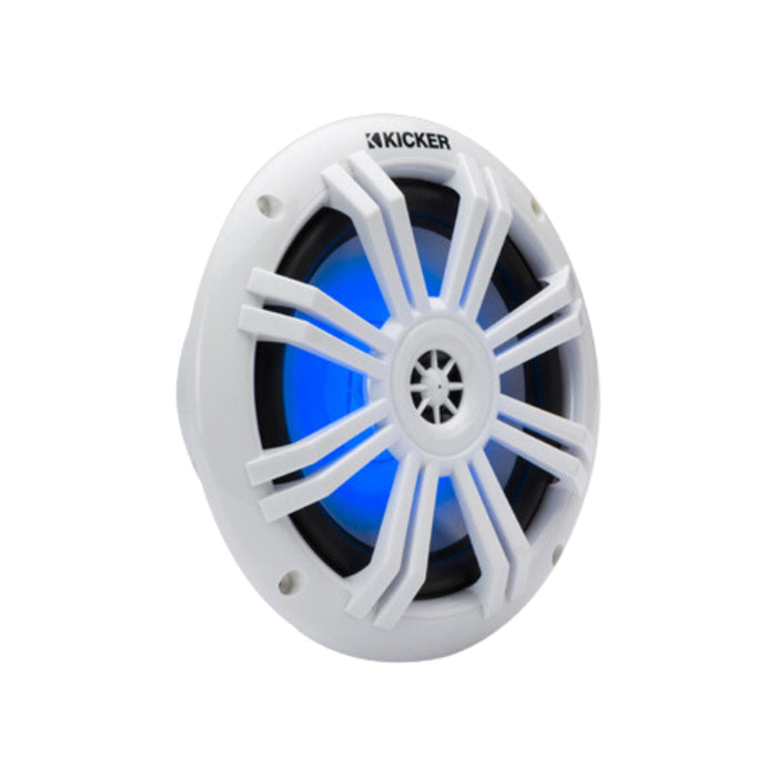 Kicker Pair of Marine & Power Sport 6.5" 150W 4Ohm LED Speakers 49KM604WL