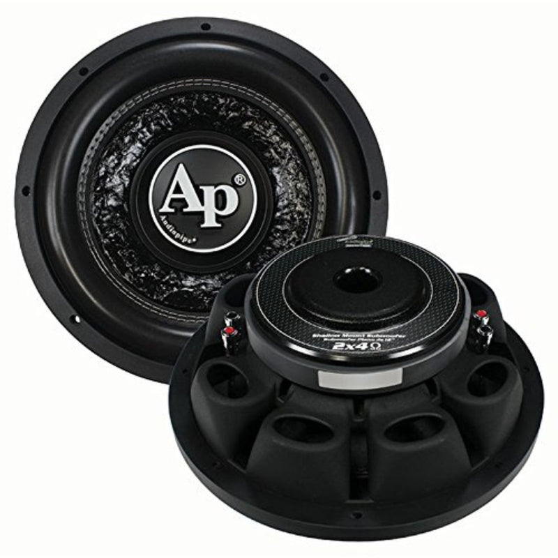 Audiopipe 10" 600W Max Dual Voice Coil 4-Ohm Shallow Mount Subwoofer TXX-FA1000