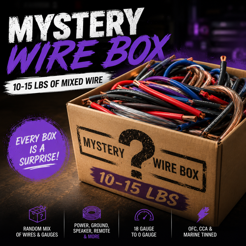 Mystery Car Audio Wire Box 10-15 LB Mixed OFC & CCA Power Speaker Wire