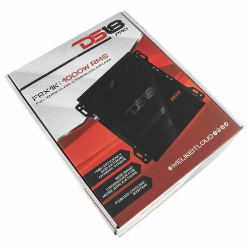 DS18 Full Range Monoblock Amplifier Class D 1000W RMS 1 Ohm /w Bass Knob FRX1K