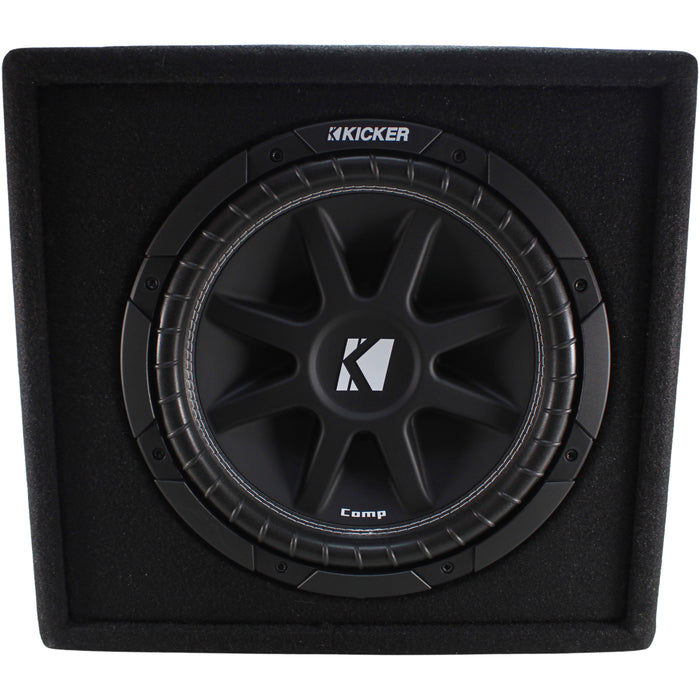 Kicker Comp Series 12" 150W RMS 4-OHM Single Subwoofer Vented Enclosure/43VC124