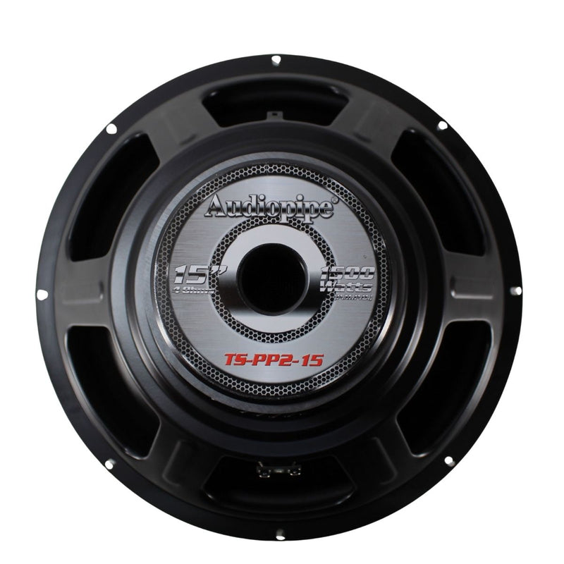Audiopipe Pro 15" 500W 4-Ohm Subwoofer pair + 1500W Class D Full-Range Amp Combo