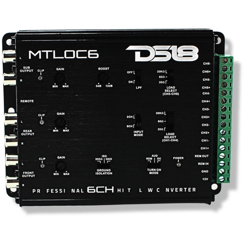 6-Channel High-to-Low Line Output Converter with Remote/Automatic Turn-On MTLOC6