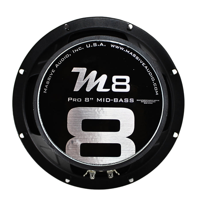 Massive Audio 8" 150 Watts RMS Loud Speaker 8 Ohm Mid Bass Bullet M8 OPEN BOX