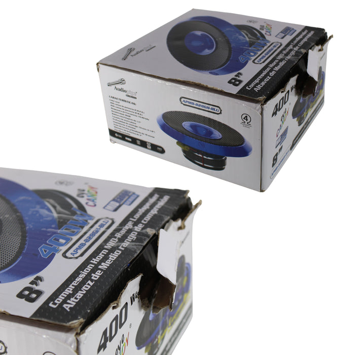 8" 200W RMS 4 Ohm Blue Eye Candy Compression Horn Midrange Coaxspeaker -OPEN BOX