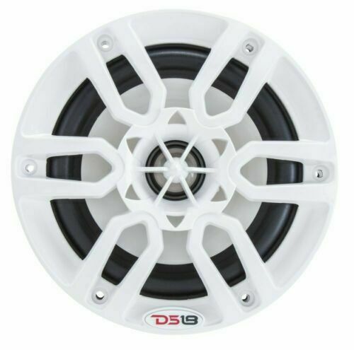 DS18 8" 125W 4 Ohm Power Sport Marine Speakers RGB LED Hydro 1 PAIR White NXL8