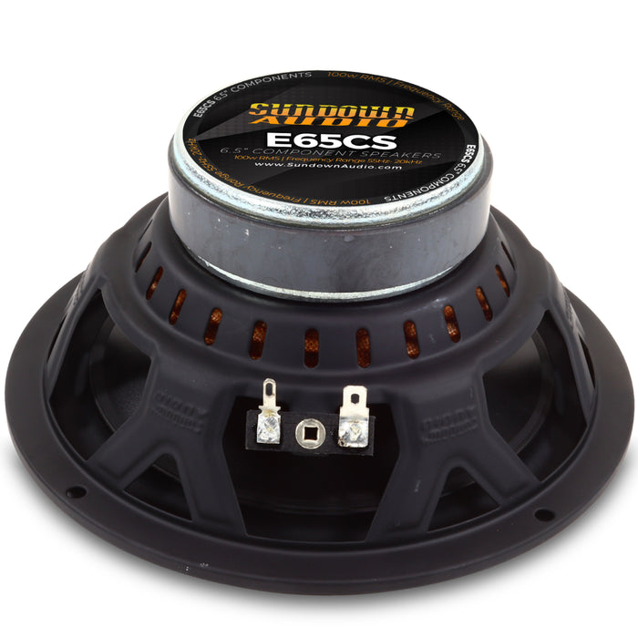 Sundown Car Audio E-Series 6.5" 100W RMS 4 Ohm 2-Way Component Speakers E-6.5CS