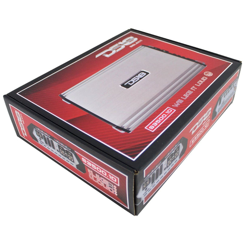 DS18 Car Audio 3500 Watt Monoblock Amplifier Silver Class D w/Bass Knob S3500.1D