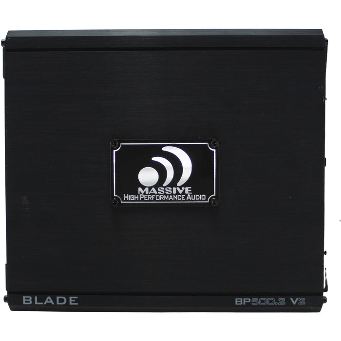 500W 2-Ch Class A/B 2-Ohm Stable Amplifier Massive Audio Blade / BP500.2-v2