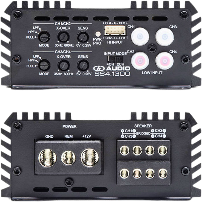 DD Audio SS Series 1300W 4-Channel 2-Ohm Class-D Full Range Amplifier / SS4.1300